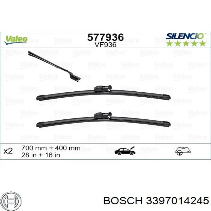 3397014245 Bosch Склоочисники лобового скла