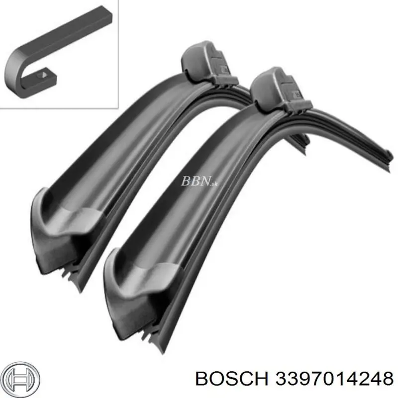 Щітка-двірник лобового скла, комплект з 2-х шт. Bosch 3397014248 ціна, від 23.96 USD