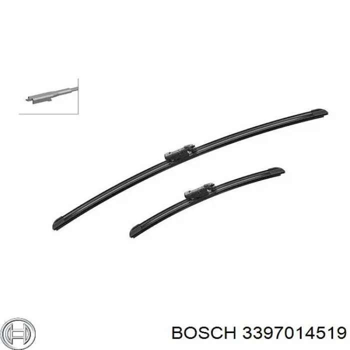 3397014519 Bosch щітка-двірник лобового скла, пасажирська