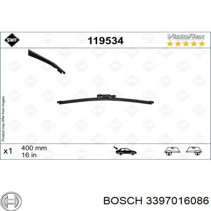 Щітка склоочисника заднього скла Bosch 3397016086 ціна, від 9.41 USD