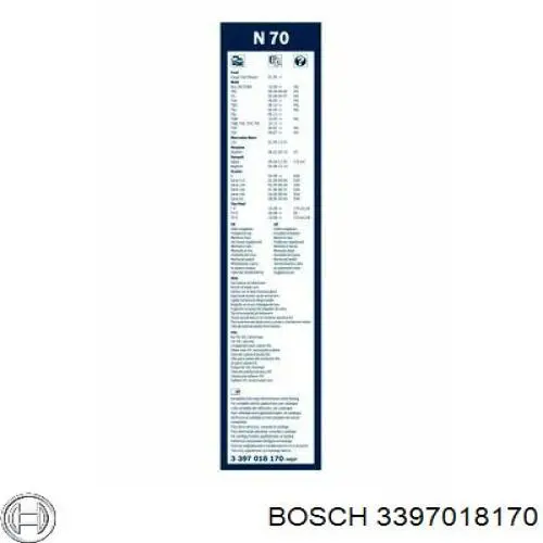 3397018170 Bosch щітка-двірник лобового скла, водійська