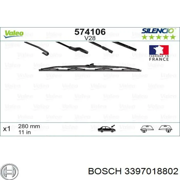 Щітка склоочисника заднього скла Bosch 3397018802 ціна, від 5.84 USD