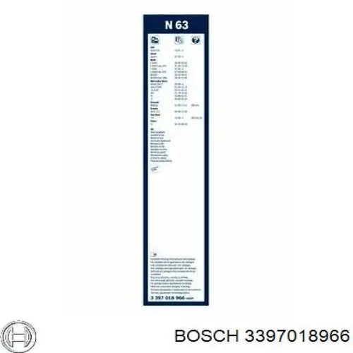 Купити 3397018966 Bosch Щітка-двірник лобового скла, водійська