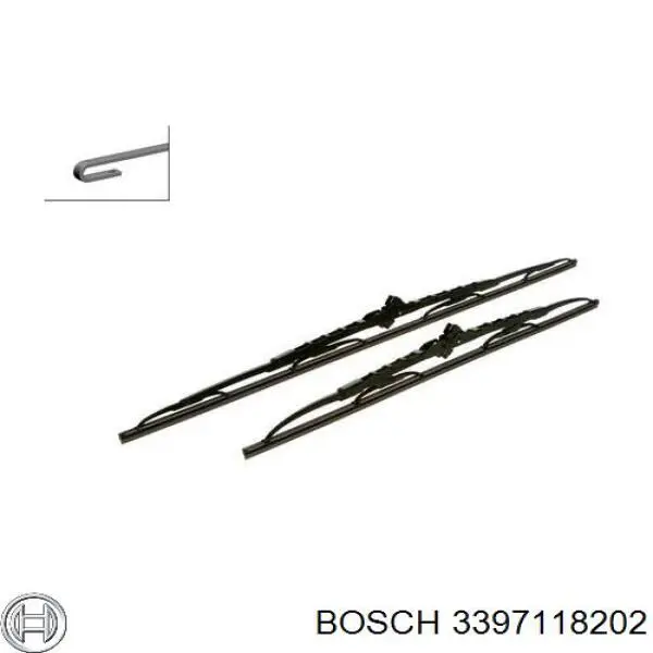 3397118202 Bosch щітка-двірник лобового скла, комплект з 2-х шт.