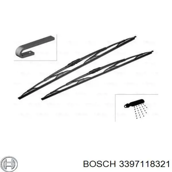 Щітки склоочисника 3397118321 Bosch