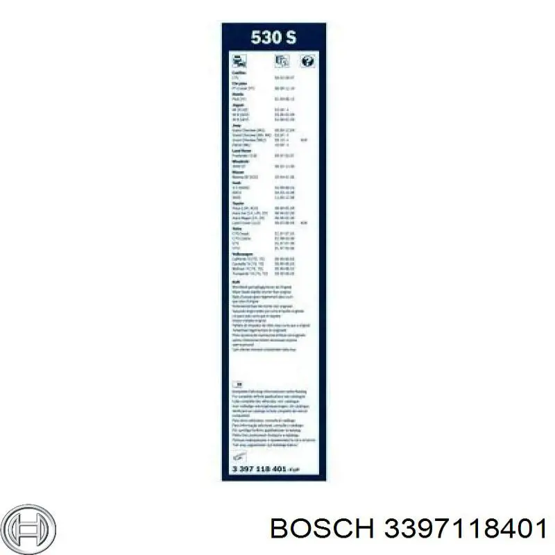 Щітка-двірник лобового скла, комплект з 2-х шт. Bosch 3397118401 ціна, від 18.24 USD