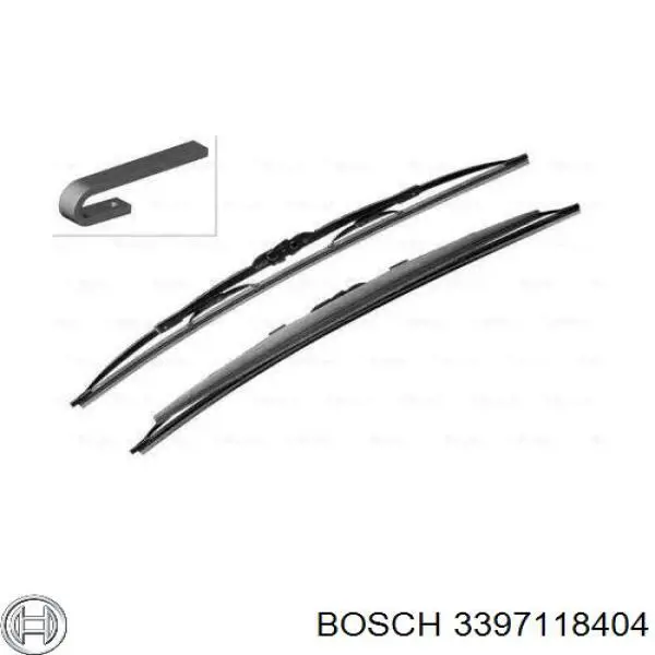 Щітка-двірник лобового скла, комплект з 2-х шт. Bosch 3397118404 ціна, від 17.15 USD