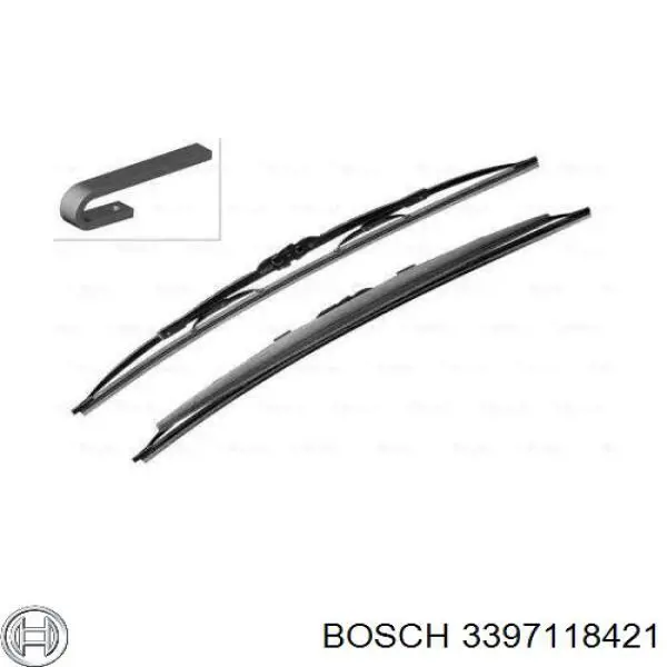 3397118421 Bosch щітка-двірник лобового скла, водійська