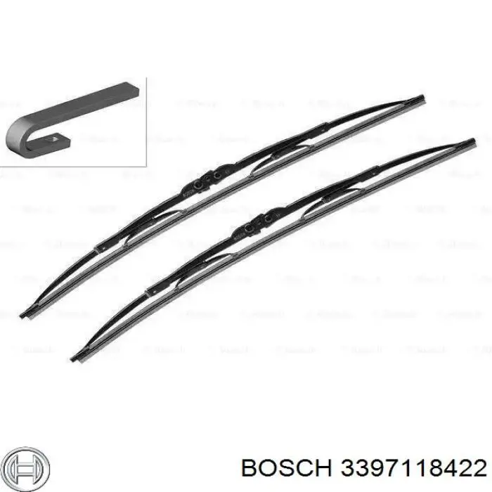 3397118422 Bosch щітка-двірник лобового скла, комплект з 2-х шт.