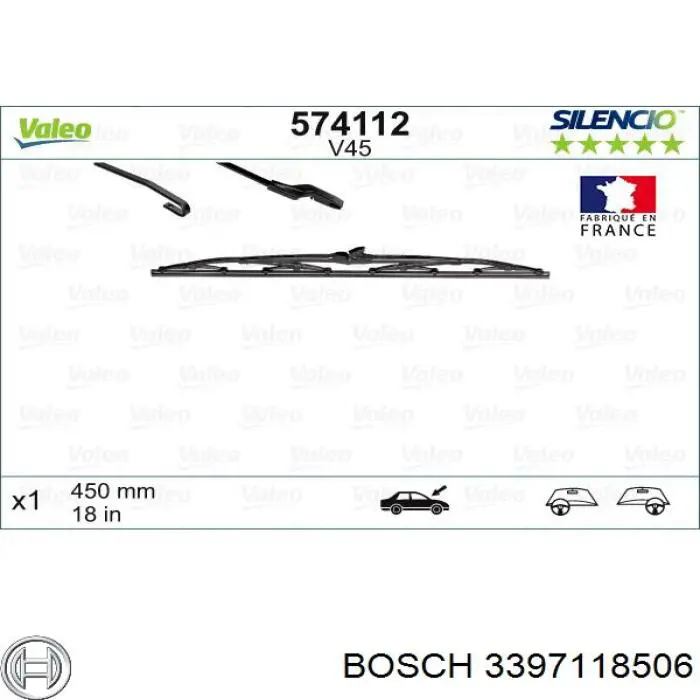 Щітка-двірник лобового скла, комплект з 2-х шт. Bosch 3397118506 ціна, від 14.20 USD