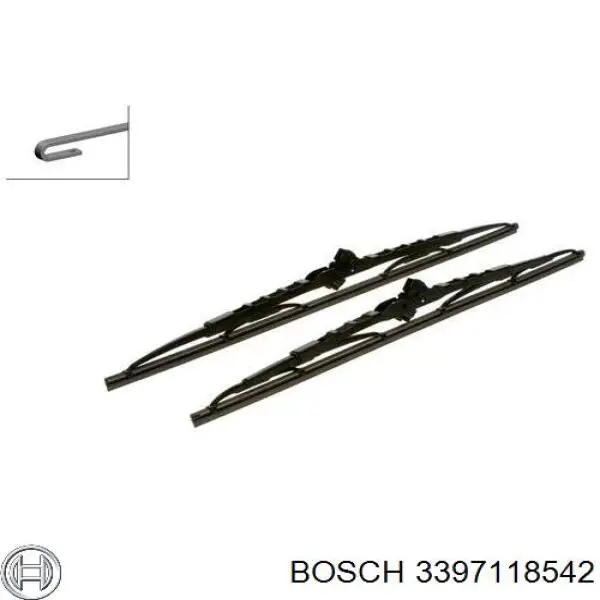 3397118542 Bosch щітка-двірник лобового скла, пасажирська