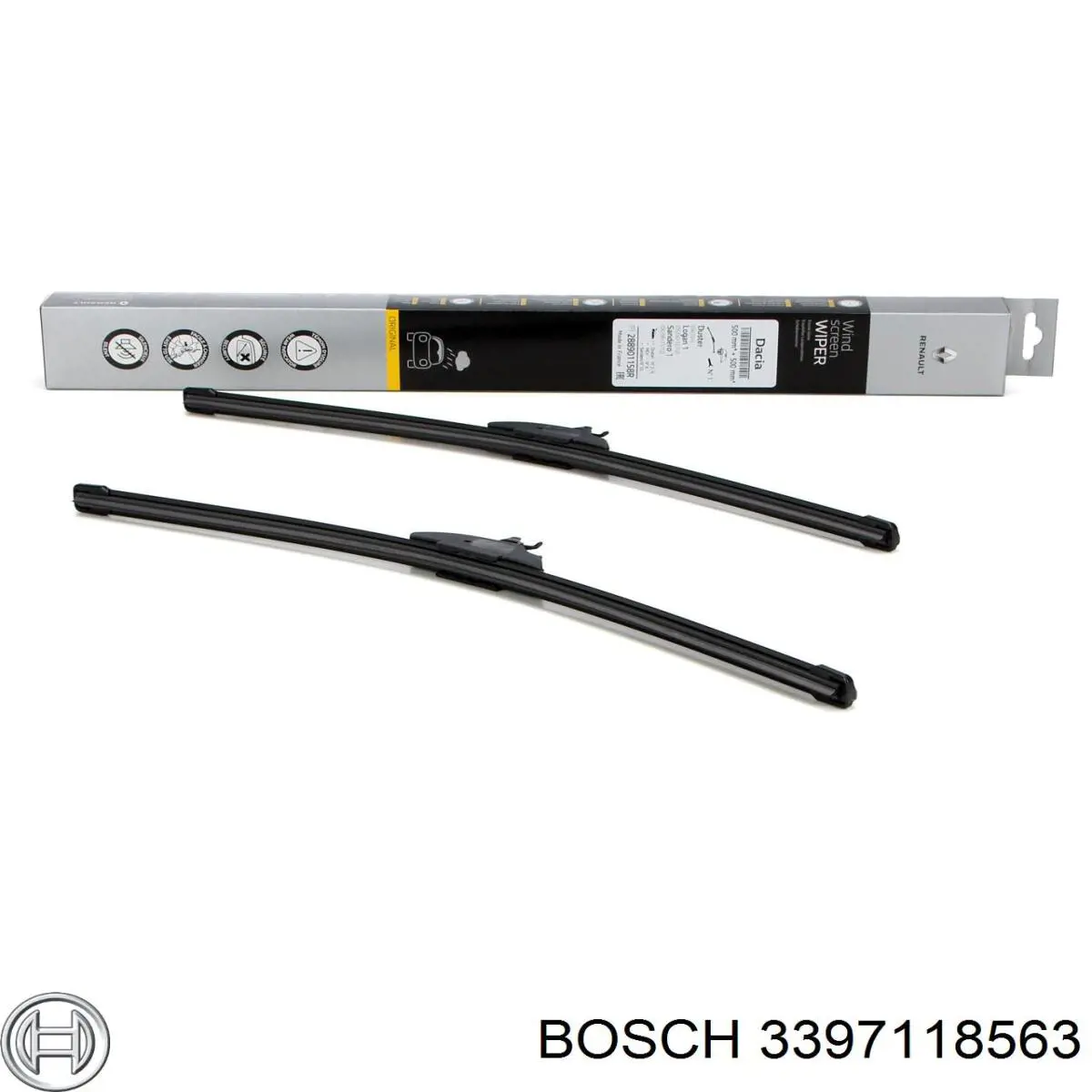 3397118563 Bosch щітка-двірник лобового скла, комплект з 2-х шт.
