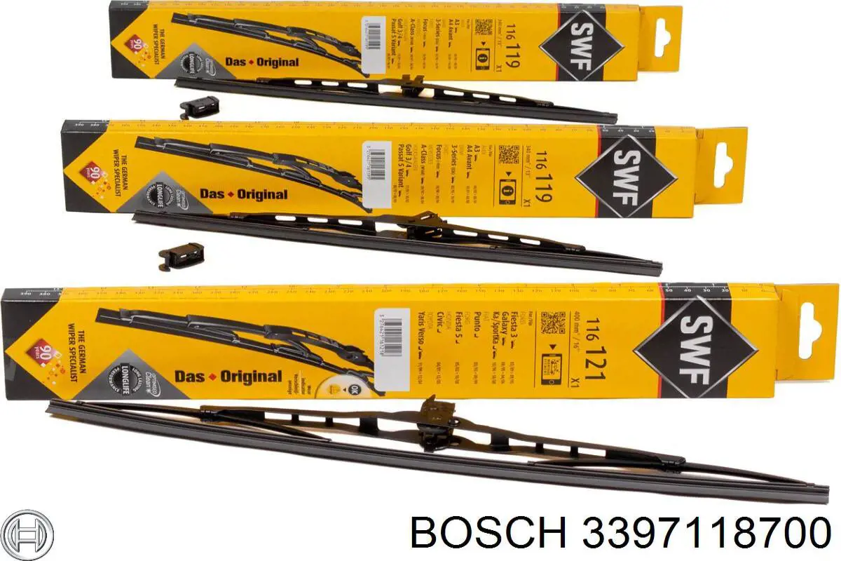 Щітка-двірник лобового скла, комплект з 2-х шт. Bosch 3397005026 ціна, від 8.51 USD