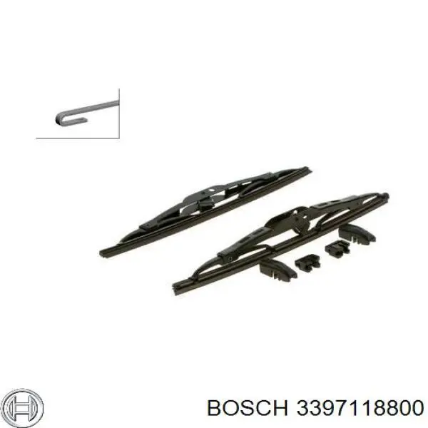 Щітка-двірник лобового скла, водійська 343 Bosch
