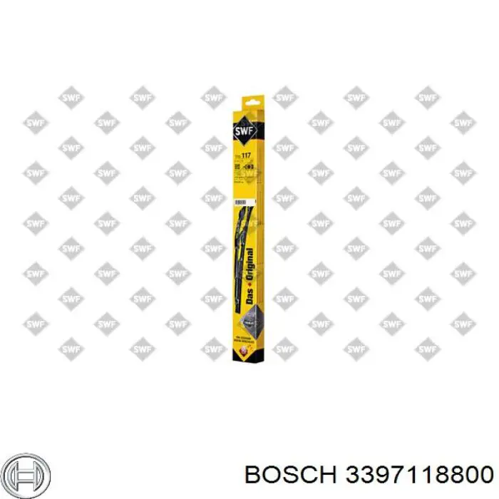 Щітка склоочисника лобового скла, водійська Bosch 343