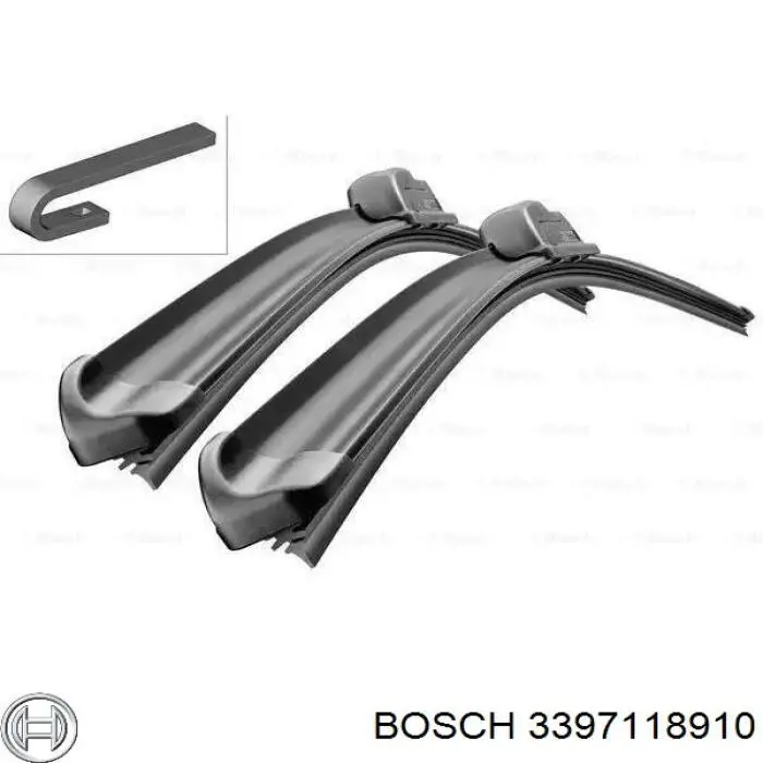 3397118910 Bosch щітка-двірник лобового скла, комплект з 2-х шт.