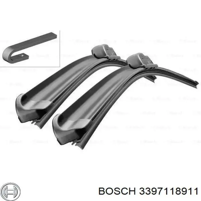3397118911 Bosch щітка-двірник лобового скла, комплект з 2-х шт.