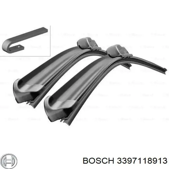3397118913 Bosch щітка-двірник лобового скла, водійська