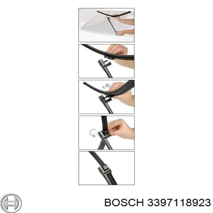 Щітка-двірник лобового скла, пасажирська 3397118923 Bosch