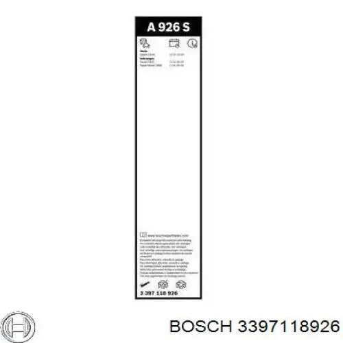 3397118926 Bosch Щітка двірника ліва