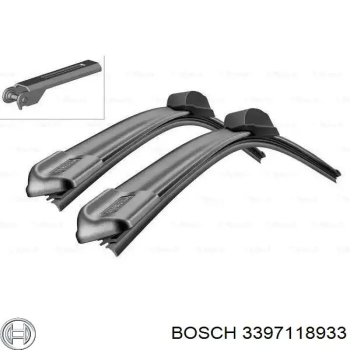 3397118933 Bosch щітка-двірник лобового скла, комплект з 2-х шт.