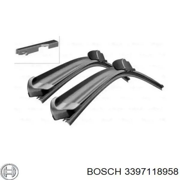 Щітка-двірник лобового скла, комплект з 2-х шт. Bosch 3397118958 ціна, від 32.56 USD
