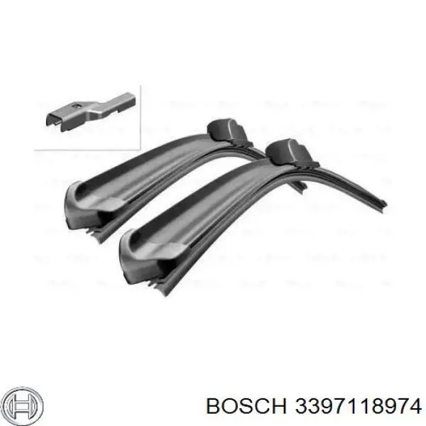 Щітка-двірник лобового скла, комплект з 2-х шт. Bosch 3397118974 ціна, від 21.76 USD