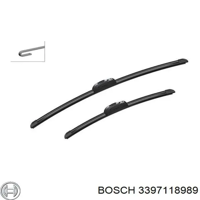 3397118989 Bosch щітка-двірник лобового скла, комплект з 2-х шт.