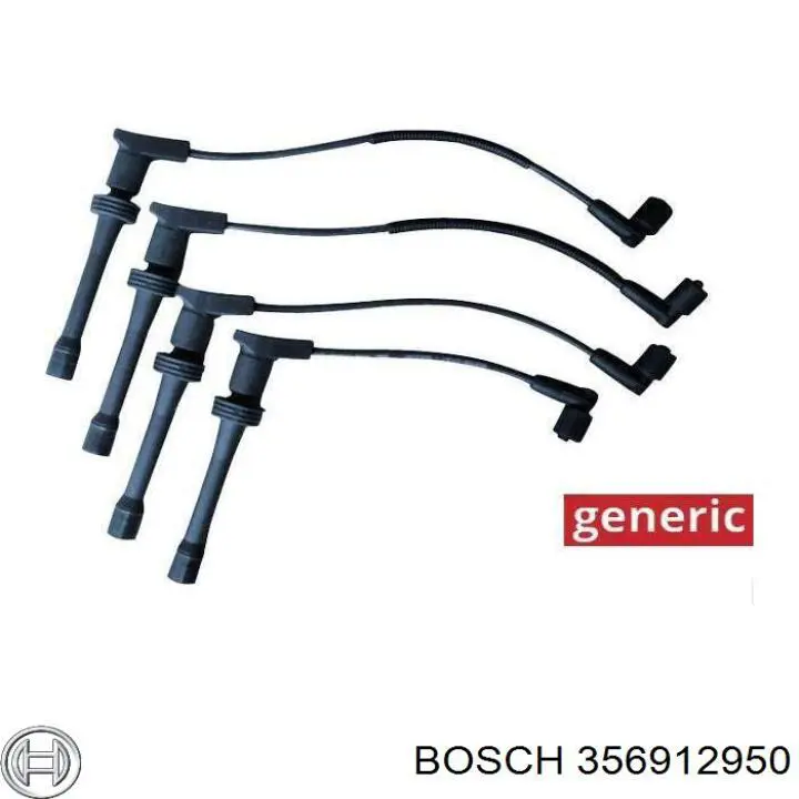 356912950 Bosch кабель високовольтний, циліндр №1, 4