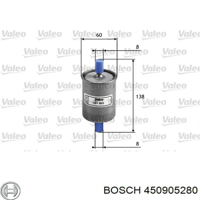 Паливний фільтр 450905280 Bosch