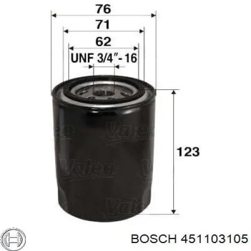 451103105 Bosch Фільтр масла