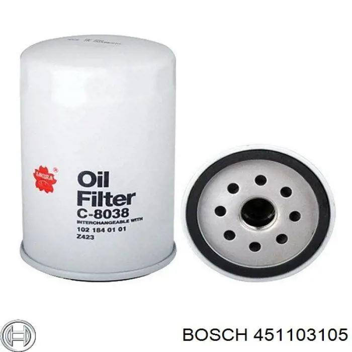 451103105 Bosch фільтр масляний