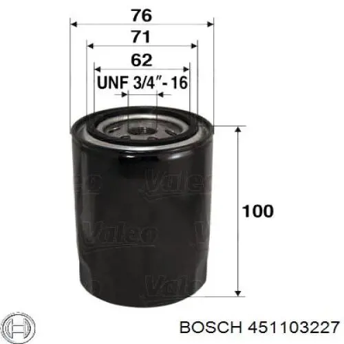 451103227 Bosch фільтр масляний