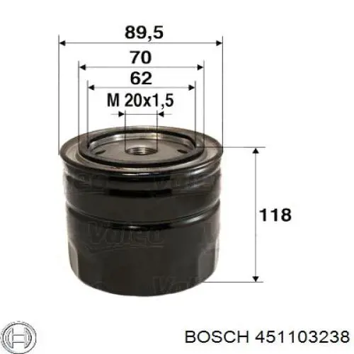 Масляний фільтр 451103238 Bosch