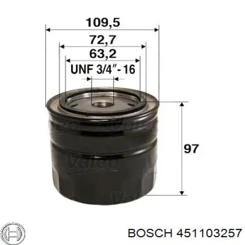 Фільтр масляний 451103257 Bosch