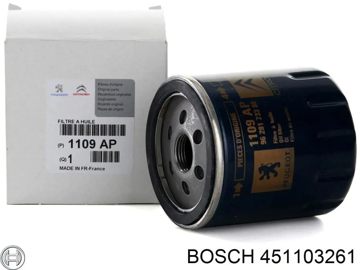Масляний фільтр двигуна Bosch 451103261 ціна, від 5.07 USD