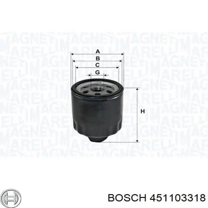 451103318 Bosch Фільтр масла