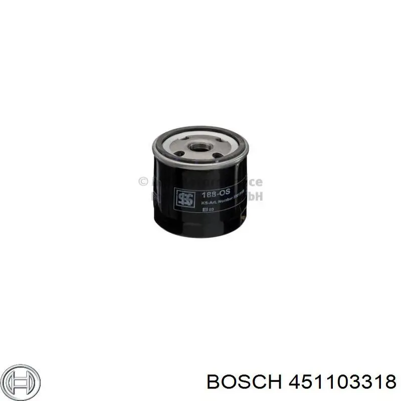 Масляний фільтр двигуна Bosch 451103318 ціна, від 4.27 USD