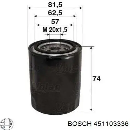 Масляний фільтр 451103336 Bosch