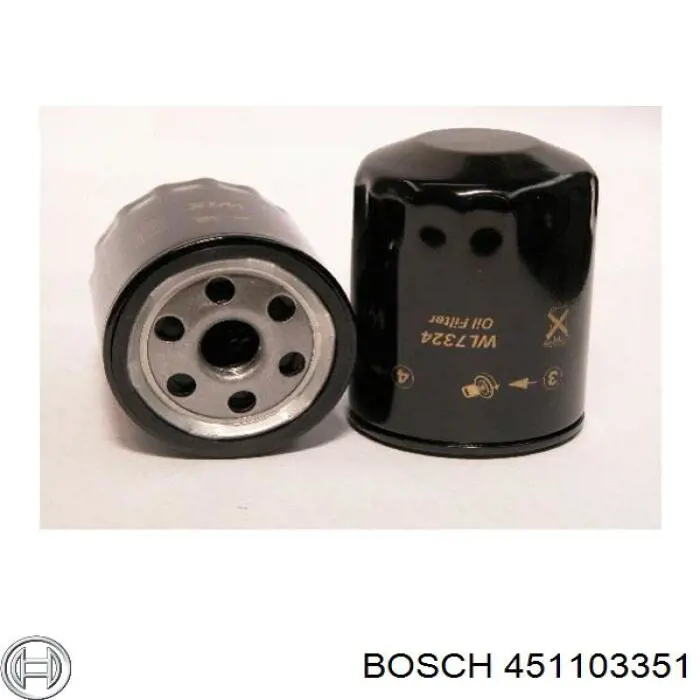 Масляний фільтр двигуна Bosch 451103351 ціна, від 5.07 USD