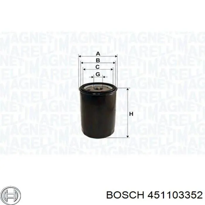 451103352 Bosch фільтр масляний