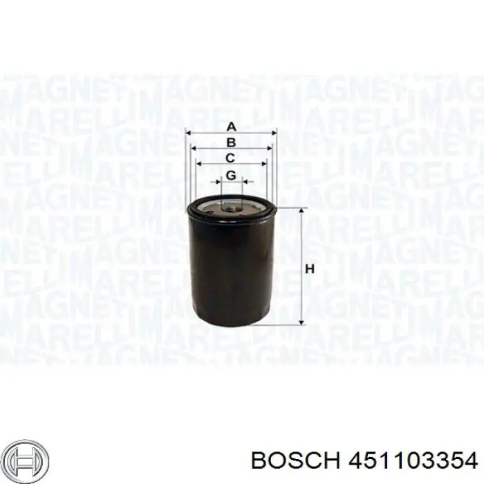 451103354 Bosch фільтр масляний