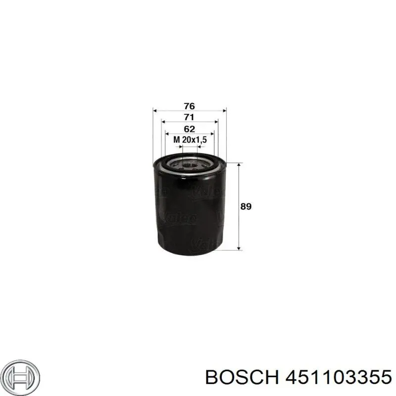 451103355 Bosch фільтр масляний