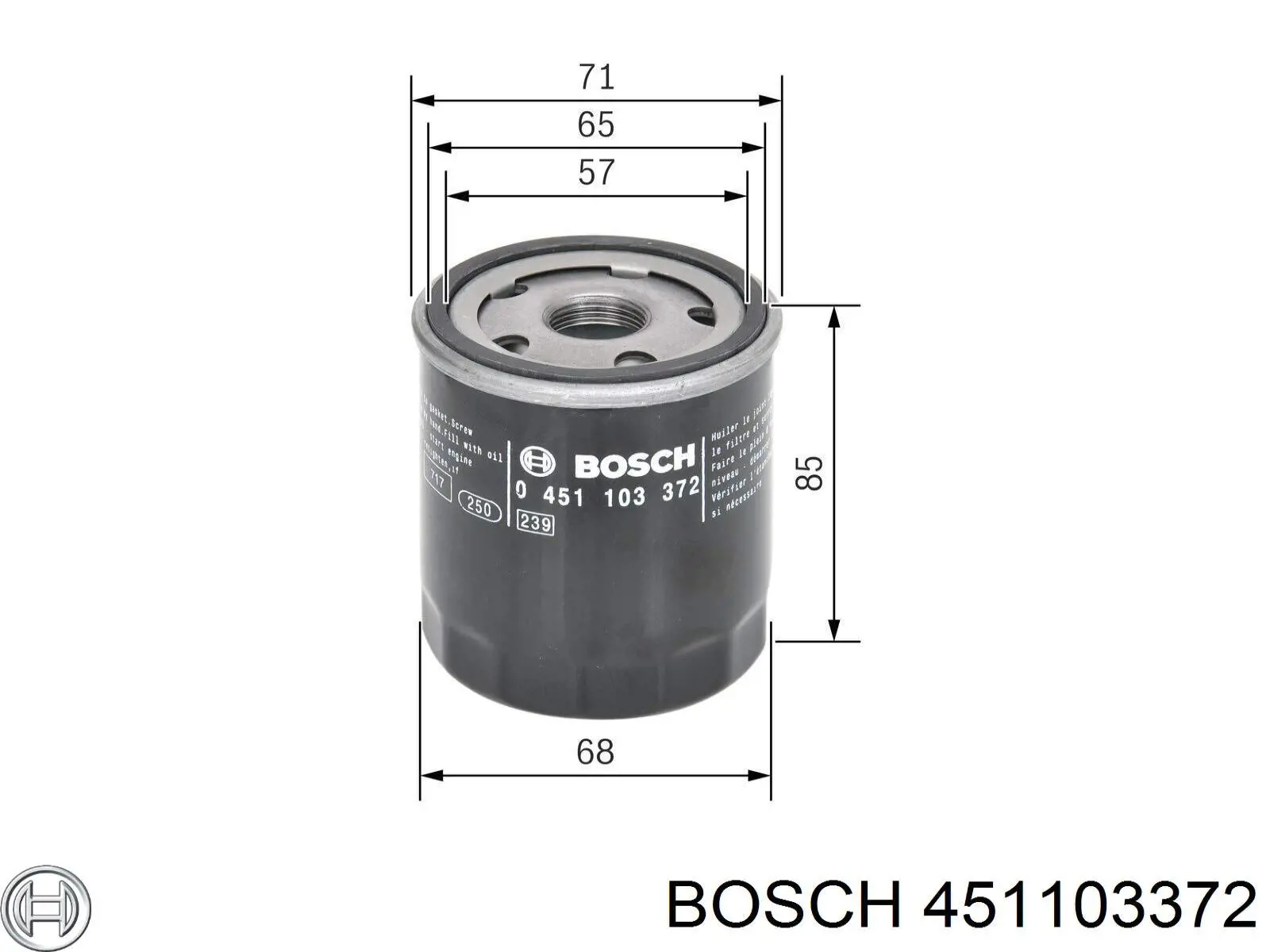 451103372 Bosch фільтр масляний