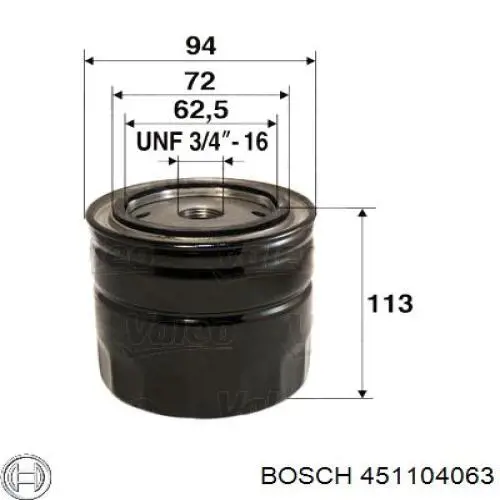451104063 Bosch фільтр масляний