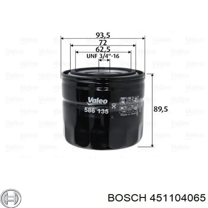 451104065 Bosch фільтр масляний