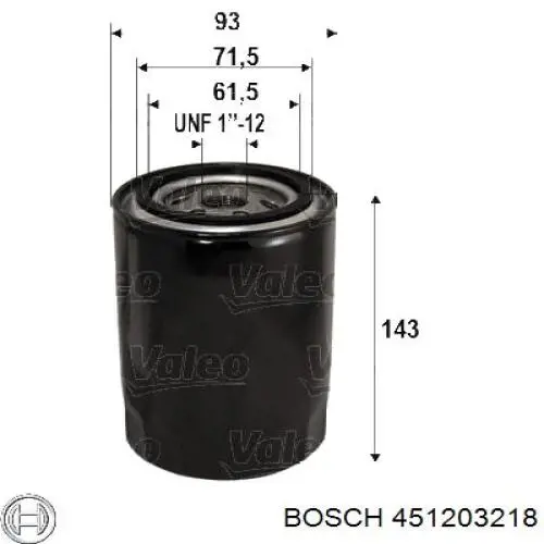 451203218 Bosch фільтр масляний