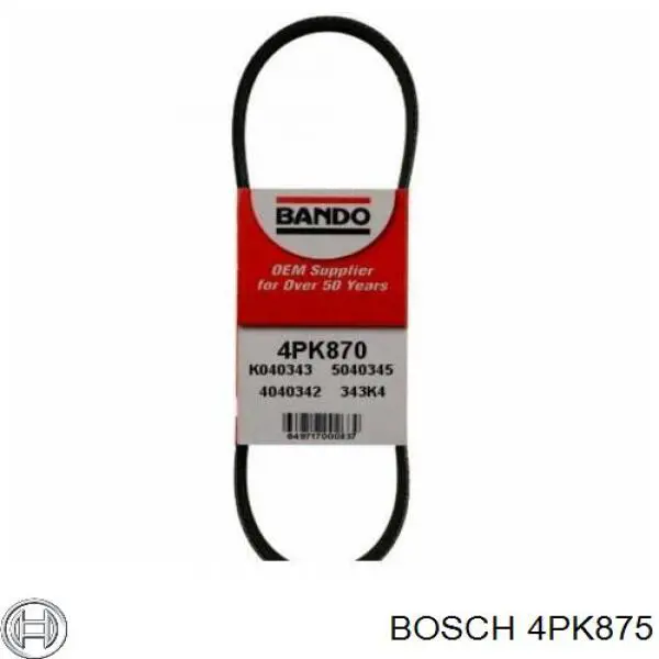 Купити 4PK875 Bosch Ремінь генератора