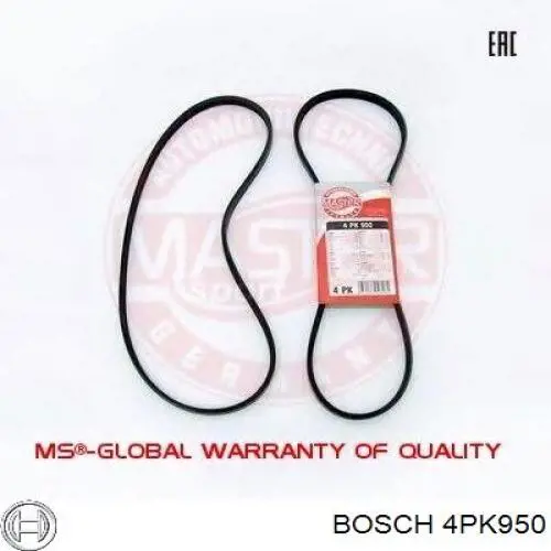 Клиновий ремінь Bosch 4PK950 ціна, від 5.84 USD