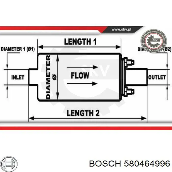 580464996 Bosch паливний насос електричний, занурювальний